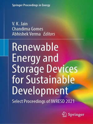 cover image of Renewable Energy and Storage Devices for Sustainable Development